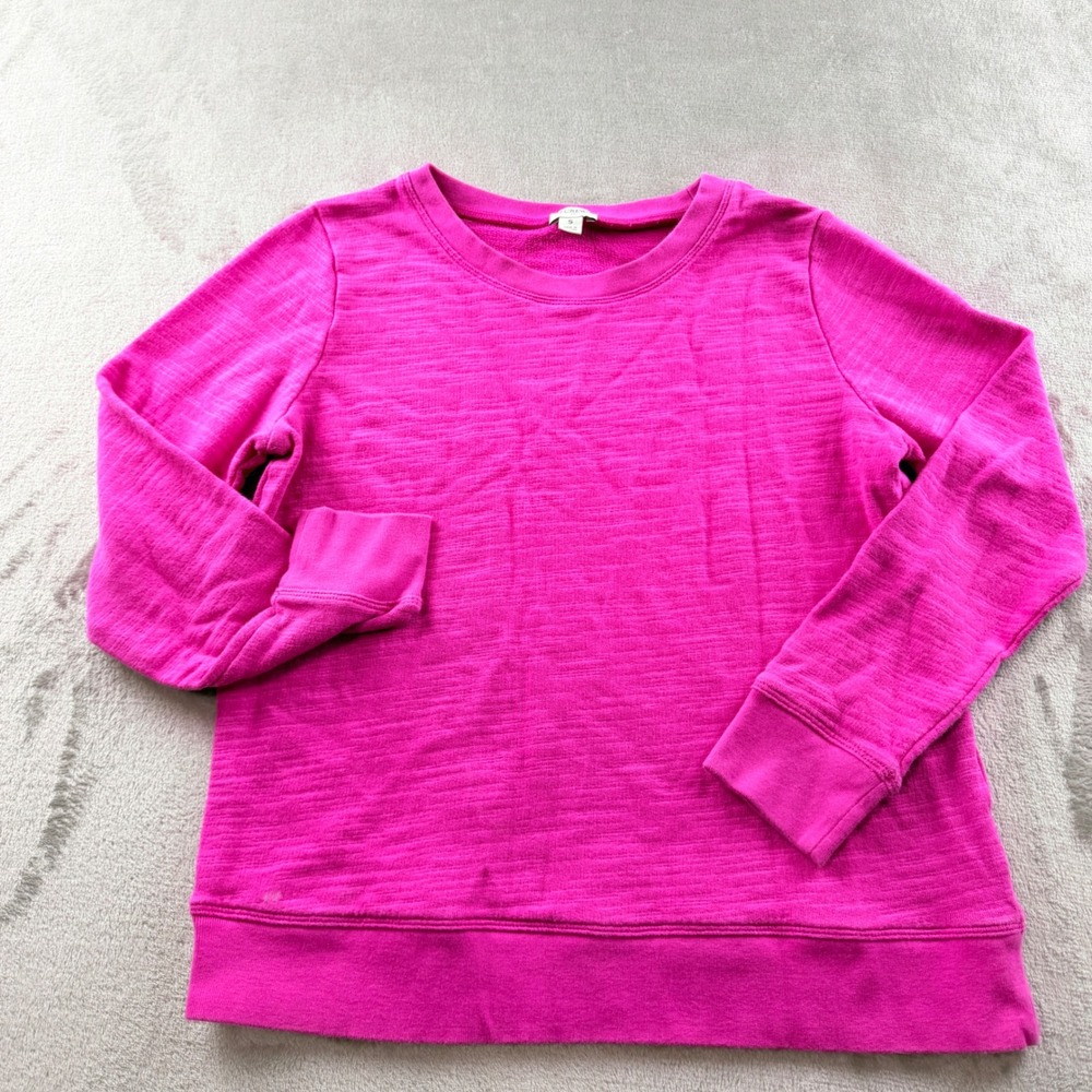 J.Crew Re-Imagined Women's Small Pink Slub Cotton French Terry Sweatshirt